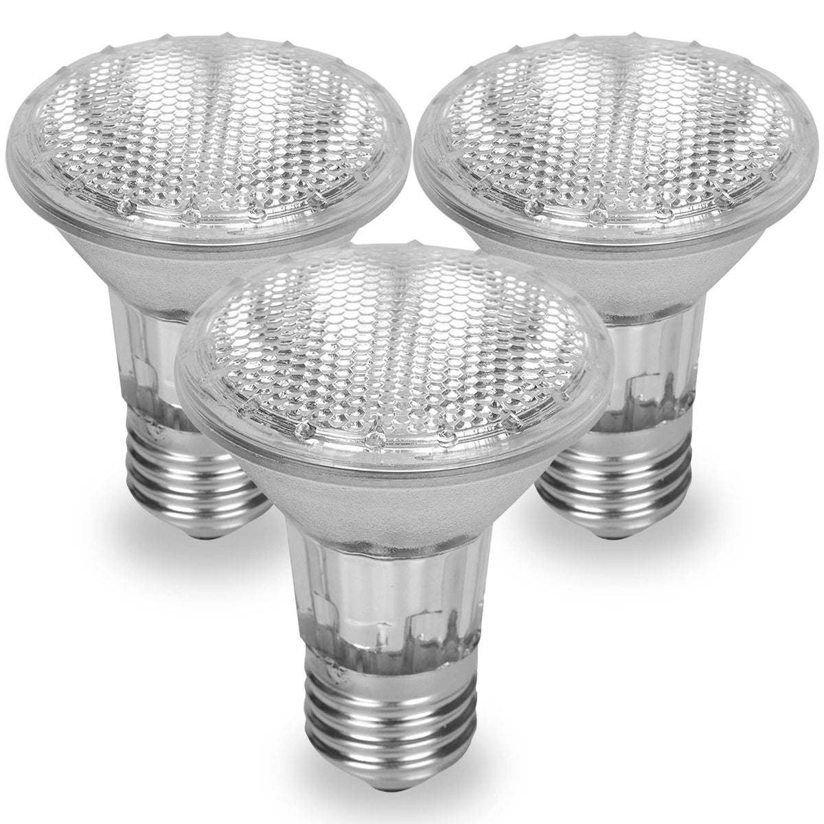 12Vmonster PAR20 35W Halogen Bulbs – 3 Pack, E26 Base, 120V/130V Flood Beam