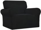 Easy-Going Stretch Oversized Chair Sofa Slipcover 1-Piece Couch Sofa Cover Furniture Protector Soft with Elastic Bottom for Kids Spandex Jacquard Fabric Small Checks Black