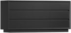 TEENFON 63" Dresser for Bedroom with 9 Drawers, Black Dresser with Metal Slide, Bedroom Dressers, Wood Dressers & Chests of Drawers for Bedroom, Hallway, Black