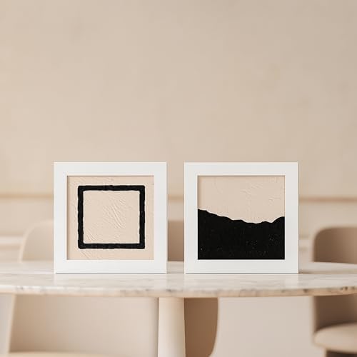 puthiac 10x14 Solid Oak Wood Picture Frame, White, 1 Pack