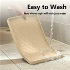 MateeyLife Silicone Mat Waterproof 12"X19", Ideal for Dog and Cat Food Mat, Dog Bowl Mats for Food and Water, Pet Placemat with Lip for Messy Drinkers to Protect Floor, Khaki