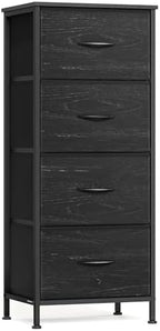 SONGMICS Dresser for Bedroom, Tall Dresser with 4 Fabric Drawers