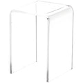 Plymor Clear Acrylic Vertical Square Display Riser, 3" H x 2" W x 2" D (3/32" thick) - size: 3" x 2" x 2"