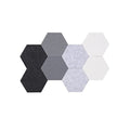 LAJAR 8 Pcs Hexagon Felt Bulletin Board Tiles, Self Adhesive Felt Pin Board Wall Tiles for Photos, Pictures, Memos (Gray) - color: Gray