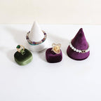 Cute Single Ring Holder for selling, Velvet Ring Display Stand for Jewelry Show, Jewelry Storage Display【Purple】 - color: Purple