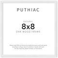 puthiac 8x8 Solid Oak Wood Picture Frame, White, 1 Pack
