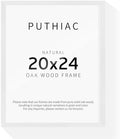 puthiac 20x24 Solid Oak Wood Picture Frame, White, 1 Pack