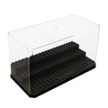 Acrylic Minifigure Display Case Stackable Action Figures Blocks Display Box, Clear Dustproof Display Case Box for Lego Lovers - color: Black, size: Medium 1 Pack