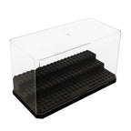 Acrylic Minifigure Display Case Stackable Action Figures Blocks Display Box, Clear Dustproof Display Case Box for Lego Lovers - color: Black, size: Medium 1 Pack