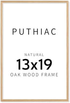 puthiac 13x19 Solid Oak Wood Picture Frame, Natural Oak, 1 Pack