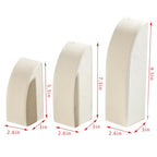 3Pcs/Set Necklace Holder Organizer Velvet Jewelry Display Stand For Selling Pandent Chain Necklace Rack for Show (Beige Velvet) - color: Beige Velvet