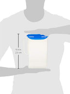 LocknLock Aqua Fridge Door Water Jug with Handle BPA Free Plastic Pitcher with Flip Top Lid Perfect for Making Teas and Juices, 2 QT, Blue (Pack of 5)