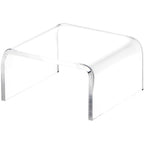 Plymor Clear Acrylic Short Square Display Riser, 1" H x 2" W x 2" D (3/32" thick) - size: 1" x 2" x 2"