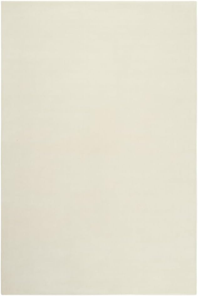 Hand-Tufted Wool Runner Area Rug – Soft Premium Wool Carpet for Living Room, Bedroom & Home Décor – 2.6X7 ft| Dusty White – Durable, Non-Slip Backing, Handcrafted Rug