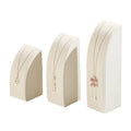 3Pcs/Set Necklace Holder Organizer Velvet Jewelry Display Stand For Selling Pandent Chain Necklace Rack for Show (Beige Velvet) - color: Beige Velvet