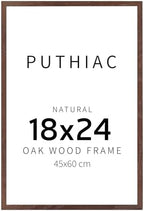 puthiac 18x24 Solid Oak Wood Picture Frame, Walnut, 1 Pack
