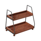 2 Layer Cup Riser Stand Tiered Display Step Shelf Vintage Tabletop Organizer Mugs Holder for Cupcakes Cabinet