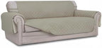 Easy-Going Reversible Couch Cover for 3 Cushion Couch Sofa Cover for Dogs Water Resistant Furniture Protector Cover with Foam Sticks Elastic Straps for Pet Cat (Sofa, Beige/Beige)