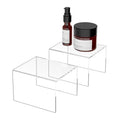 Acrylic Shelf Riser 6x5.1x4 pack of 2, Clear Acrylic Stand for Figure, Cosmetics, Bags, Shoes, Toys, Collectibles, 6x5.1x4 Inch - size: 6x5.1x4 Inch
