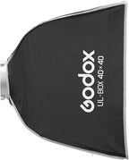Godox 16" Small Square Softbox Quick Release, UL 40x40cm Universal Bowens Mount Soft Box Fast Setup for Studio Photography, Streaming, Video Lights with Diffusers/Honeycomb Grid/Diffuser Plate - size: 40x40cm /16"