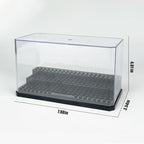 Acrylic Minifigure Display Case Stackable Action Figures Blocks Display Box, Clear Dustproof Display Case Box for Lego Lovers - color: Black, size: Medium 4 Pack