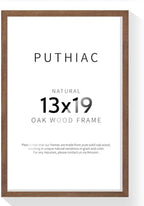 puthiac 13x19 Solid Oak Wood Picture Frame, Walnut, 1 Pack