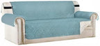 H.VERSAILTEX Reversible Sofa Slipcover Furniture Protector Water Resistant 2" Elastic Straps Sofa Cover Couch Covers Pets Kids Fit Sitting Width Up to 66" (Sofa: 75" x 110", Cameo Blue/Beige)