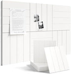 Fluxynara 36" x 24" Large Felt Bulletin Board, Milky White