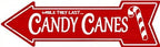 Eletina Retro Metal Tin Sign Candy Canes Novelty Metal Arrow Sign For Home Cave Garage Bar Cafe Wall Art Plaque Decoration Metal tin Sign 5x17 INCH, Bottle Cap32