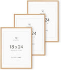 18x24 Poster Frame, 18x24 Solid Oak Picture Frames Matted to 16x20