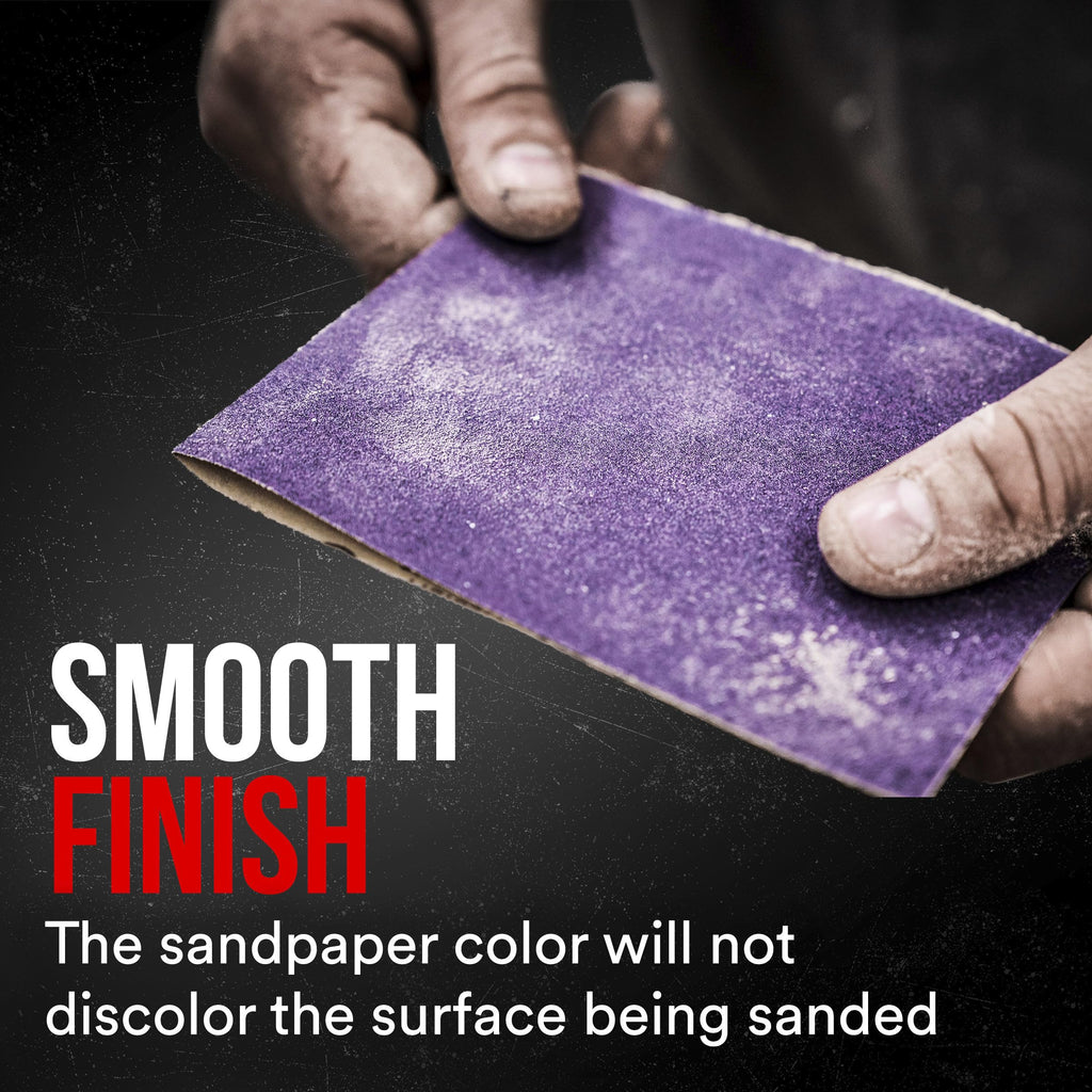 3M Advanced Sandpaper 220 Grit, 20 Sheets – No-Slip Grip Backing, 9x11, Wet or Dry