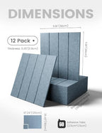 Fluxynara Felt Bulletin Board & Cork Board Alternative, Dusty Blue