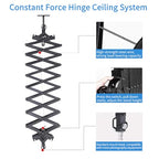 Photography Ceiling Rail System 2M Lifting Constant Force Hinge kit with Safety Rope Accessories for Live Broadcast Studio Photography Flash Specialized Equipment