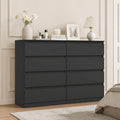 Black Dresser for Bedroom,Modern Large 8 Drawer Dresser with Deep Drawer,Wide Storage Chest of Drawer,Wood Bedroom Storage Organizer Furniture,TV Stand for Living Room