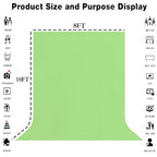 Large Screen Backdrop 10x10FT Light Green Background Cloth Photo Studio Shooting Props - color: Light Green, size: 10X10ft