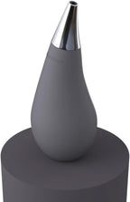 Kitchen Bathroom Counter top Squeezable Soap Dispensers Tear Drop Shape Bottle (Gray, ~7oz)