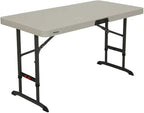 Lifetime Nesting 80823 Adjustable Rectangular Folding Table 122 cm for 4 People Beige