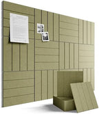 Fluxynara 48" x 36" Large Felt Bulletin Board, Olive Green