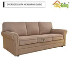 Easy-Going Reversible Oversized Couch Cover for 3 Cushion Couch Sofa Cover for Dogs Water Resistant Furniture Protector Cover with Foam Sticks for Pet (Oversized Sofa, Brown/Brown)