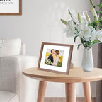 puthiac 4x6 Solid Oak Wood Picture Frame, Walnut, 1 Pack