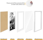 puthiac 13x19 Solid Oak Wood Picture Frame, White, 1 Pack