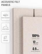 Fluxynara 48" x 36" Large Felt Bulletin Board, Oatmeal