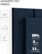 Fluxynara Felt Bulletin Board & Cork Board Alternative, Persian Blue