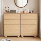 46" Tall Wooden 4 Drawer Dresser for Bedroom,Modern Chest of Drawer,Natural