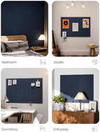 Fluxynara 36" x 24" Large Felt Bulletin Board, Carbon Blue