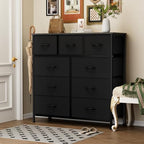 DUMOS Dresser for Bedroom, Storage Organizer with 9 Drawers
