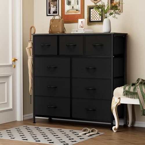 DUMOS Dresser for Bedroom, Storage Organizer with 9 Drawers