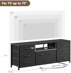 Furnulem 55" Dresser for Bedroom, 9 Drawer Dresser TV Stand for 55"-65" TV