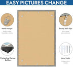 Hongkee 20x30 Frame Set of 4, 20 x 30 Grey Wood Style(Mat 16x24)