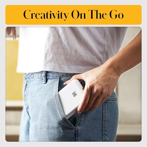 KODAK Step Printer Wireless Mobile Photo Printer with Zink Zero Ink Technology & Kodak App for iOS & Android (White) Gift Bundle - color: White, style: Starter Bundle